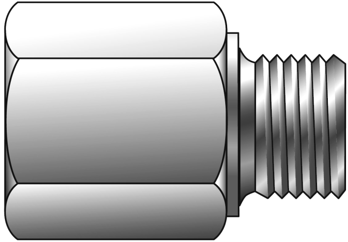 Female NPT to Male BSPP Adapter